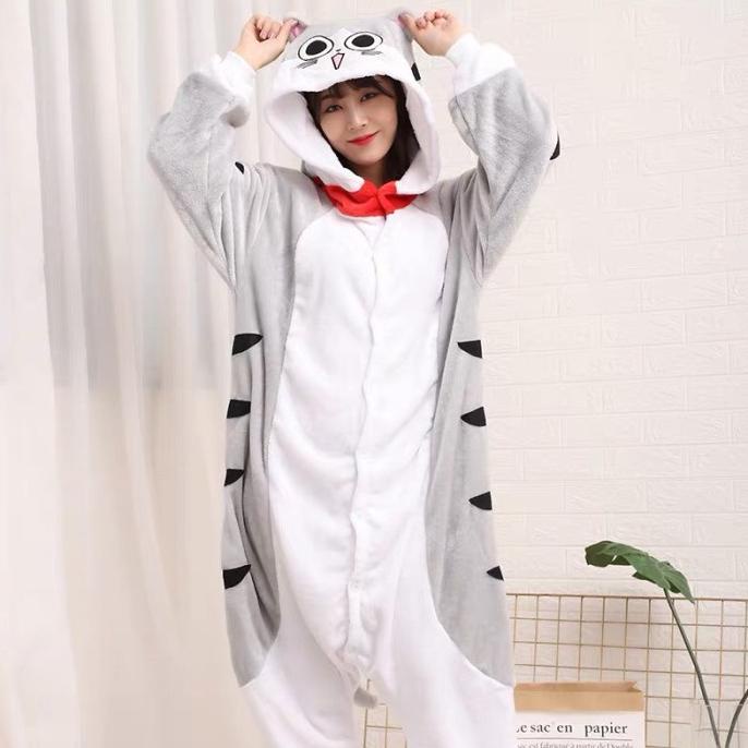 Baju Onesie Boneka Kucing Nyanko Sensei Cat Dewasa Piyama Kostum