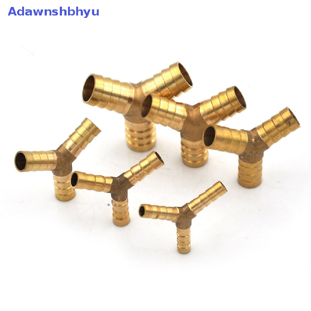 Adhyu Brass Barbed &quot;Y&quot; Splitter Joiner Connector Pipa Fitg Selang Bakar Angin ID