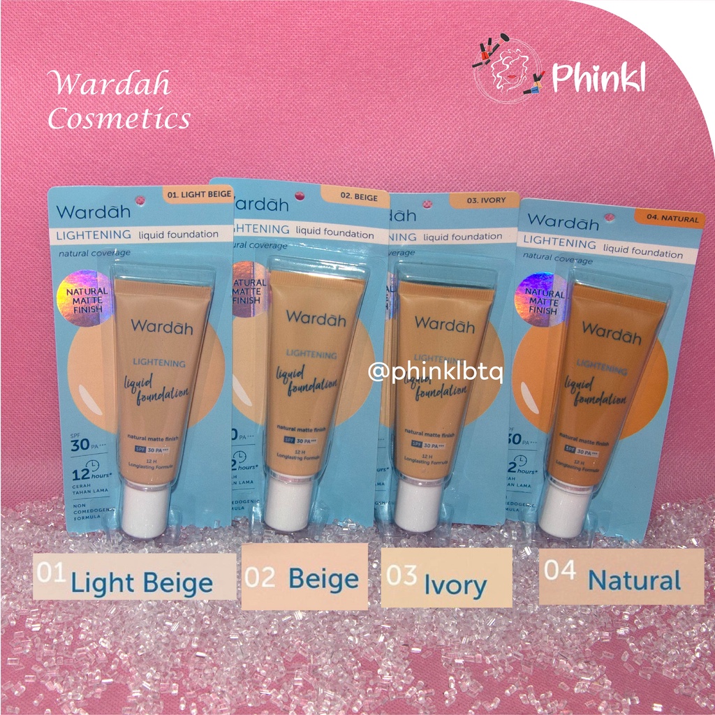 `ღ´ PHINKL `ღ´ ᘺᗩᖇᕲᗩᕼ Wardah Lightening Fondation alas bedak spf 30 hasil natural dengan perlindungan matahari