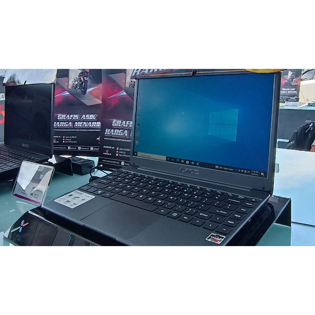LAPTOP GAMING BARU MURAH AXIOO SLIMBOOK 14 S1 RYZEN 5 3500U 8GB 256GB SSD FULL HD IPS WIN 10 PRO