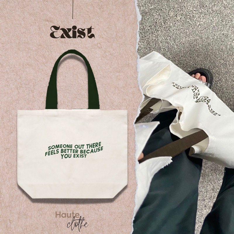 Exist Canvas Tote Bag, Tas Wanita, Tas Nudie - Haute Clothe