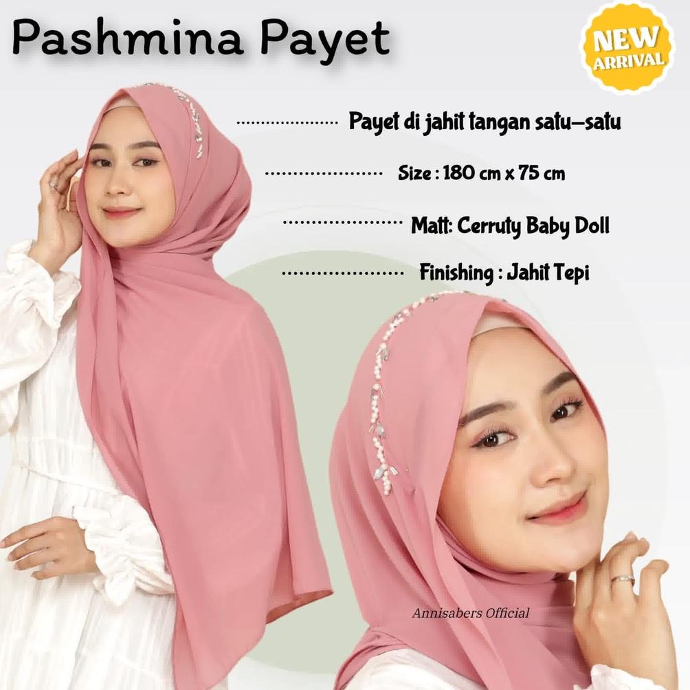 11.11 BRANDS FESTIVAL Pasmina payet / Pashmina payet / Pashmina payet mutiara bahan cerruty / Pashmi