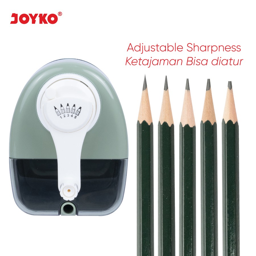 Sharpener Serutan Rautan Pensil Meja Putar Joyko A-169