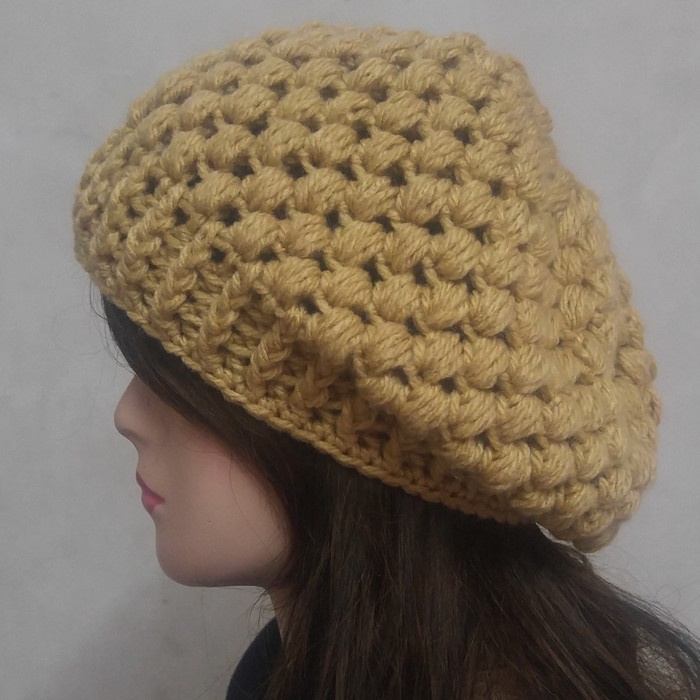 baret rajut handmade/topi Topi baret rajut handmade/topi kupluk rajut mr01