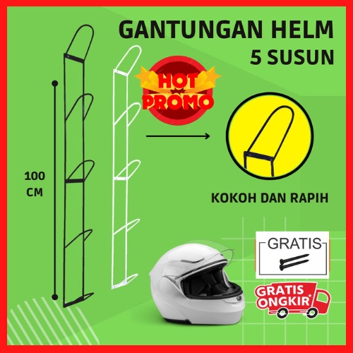 Jual Rak Helm Besi Susun Gantungan Helm Besi Susun Cantolan Helm Besi Susun