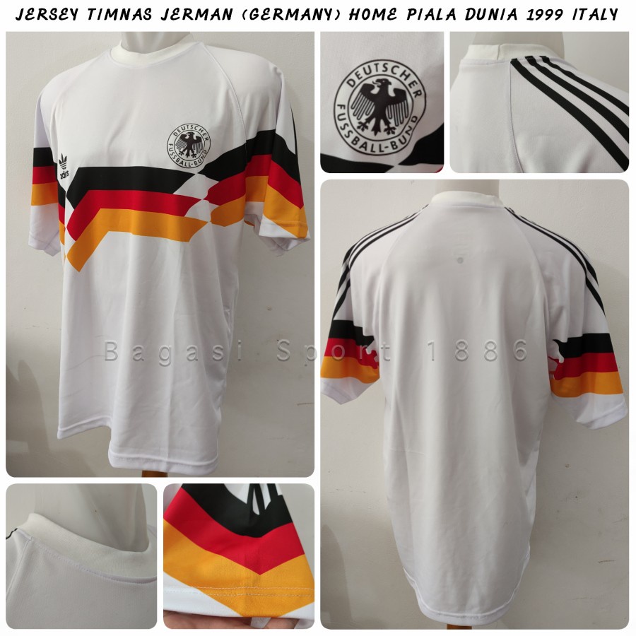 Jersey Baju Bola Retro Lama Negara Timnas Jerman German Home Kit Kandang Jadul Piala Dunia Pildun Pe