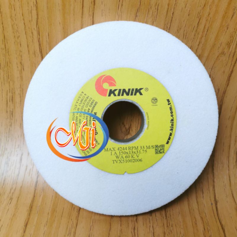 Batu Gerinda Duduk 6 inch Kinik Mata Gerinda Asah 150×13×31.75 Grit 60