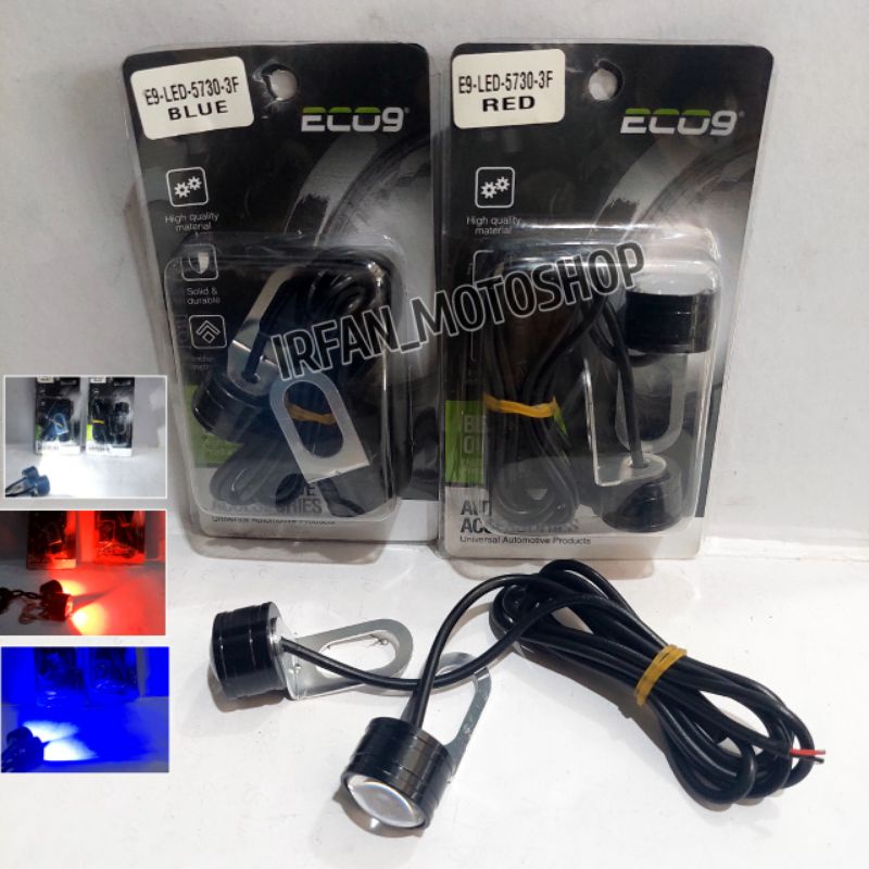 Lampu Led DRL senja mata elang strobo blitz kedip merah - Luminos white blue flash