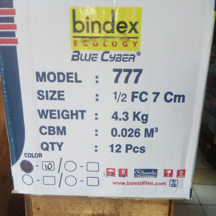 

LIMITED EDITION Ordner Bindex 777 1/2 Folio hitam Code 2151