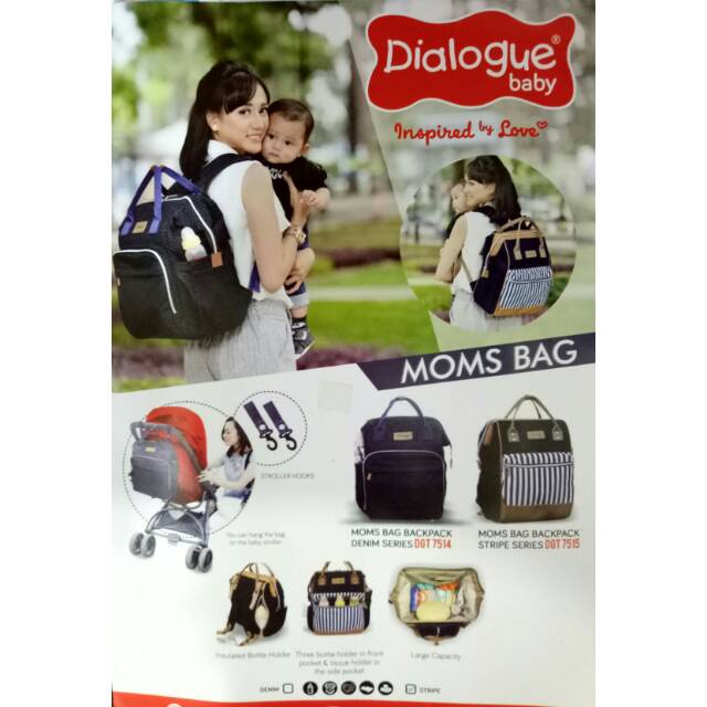 Tas Ransel Diaper Diapers Bag Dialogue Baby - Tas Perlengkapan Bayi