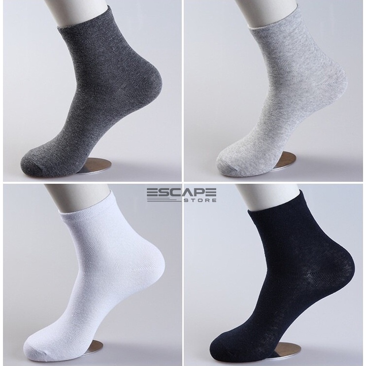 Kaos Kaki Pria Panjang Polos Long Socks Pria Wanita Remaja Dewasa Kantor Olahraga Casual Sekolah Kaus Kaki Anti Bau Anti Bakteri