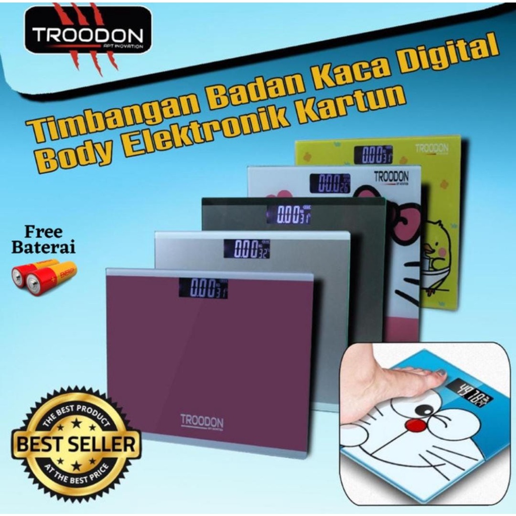 Timbangan Badan Digital With USB Charging Anti Pecah With LCD