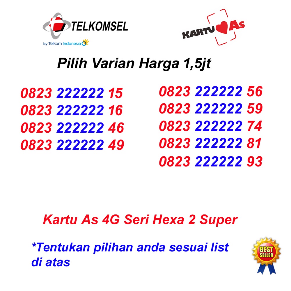 Nomor Cantik Simpati 999999 Kartu Perdana Telkomsel Hexa