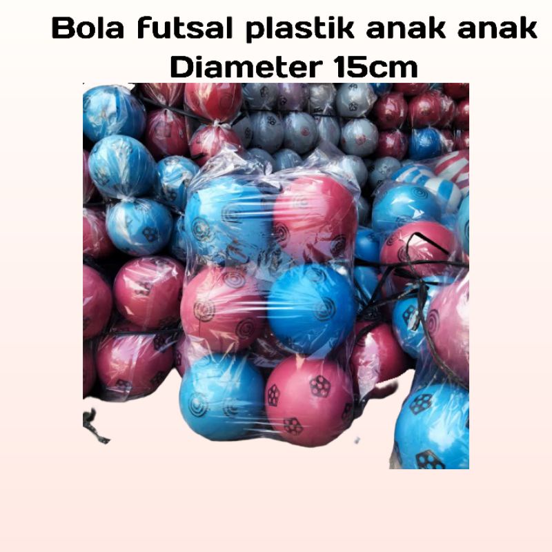 Bola futsal anak anak bola plastik bola sepak ukuran kecil bola isi 6 bola diameter 15cm