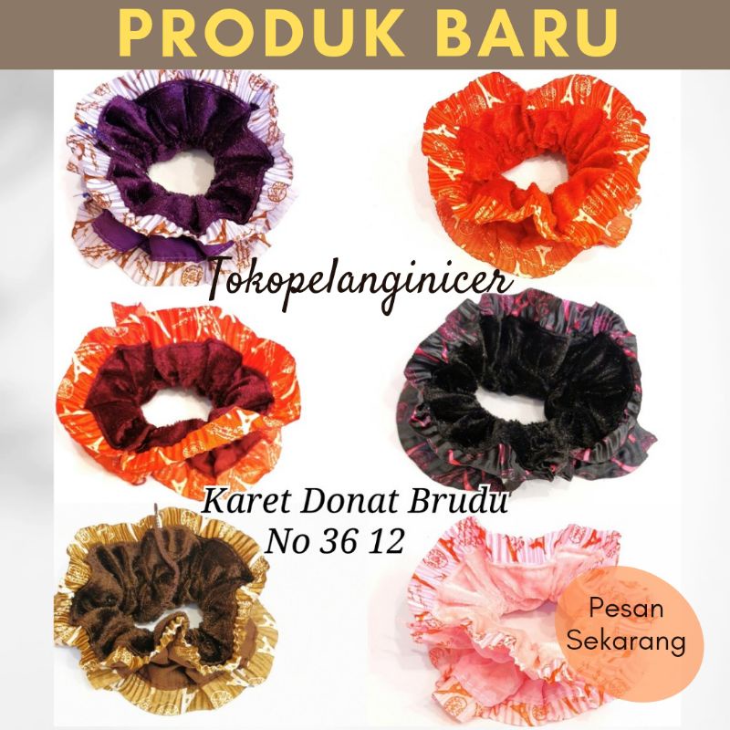 Ikat Rambut Elastis Model Scrunchie - KARET Donat Bludru Tokopelanginicer