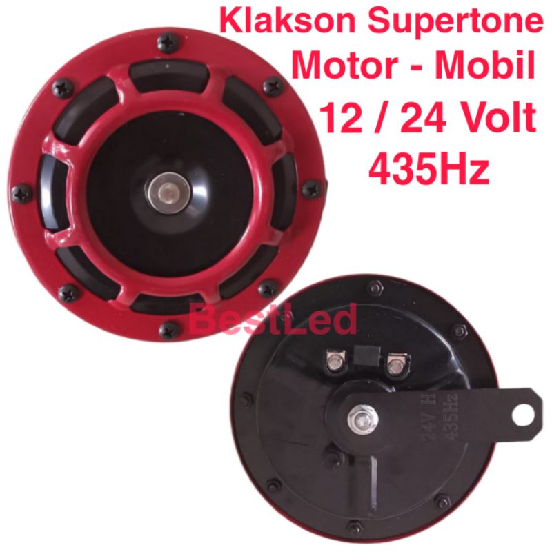 Klakson Kelakson Disc Single Horn Supertone 12-24 Volt Vol Motor Mobil Truk Truck Waterprof