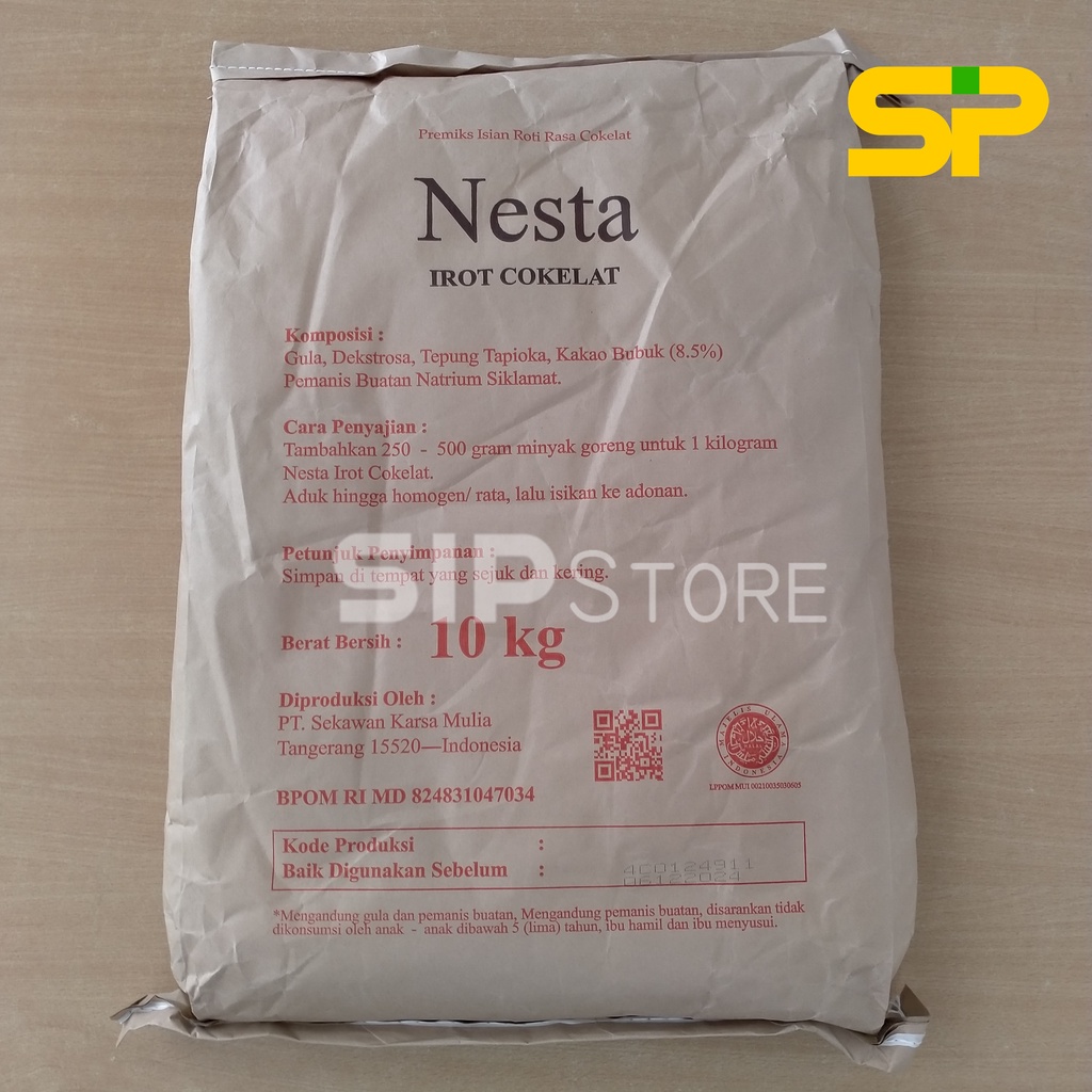 NESTA Irot Isian Roti Oil Based /  Isian Roti Rasa Cokelat / Isian Roti Rasa Keju 10kg