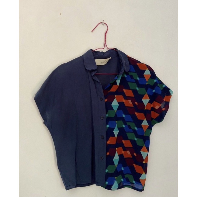 preloved kemeja navy miroir