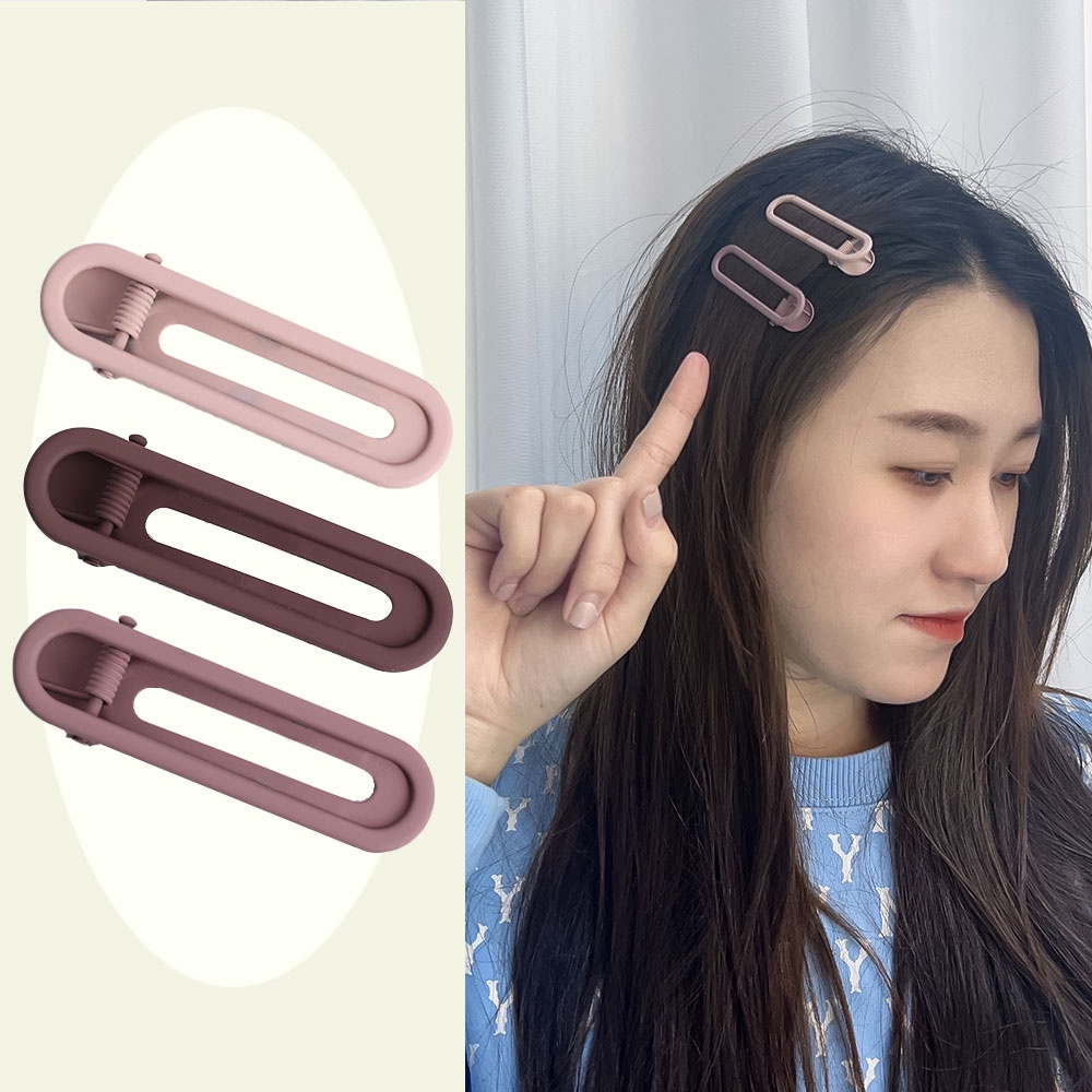 Candy colors Hair Clip BB Jepit Rambut Klip Hiasan Kepala Poni Samping duckbill Jepit Rambut Hair Pin Simple Wanita Gadis Aksesoris Rambut Korea INS Style Ponytail Holder