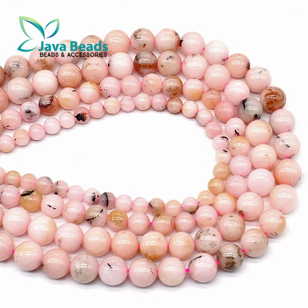 Bahan Gelang Batu Alam Pink Opalite Natural Stone Beads