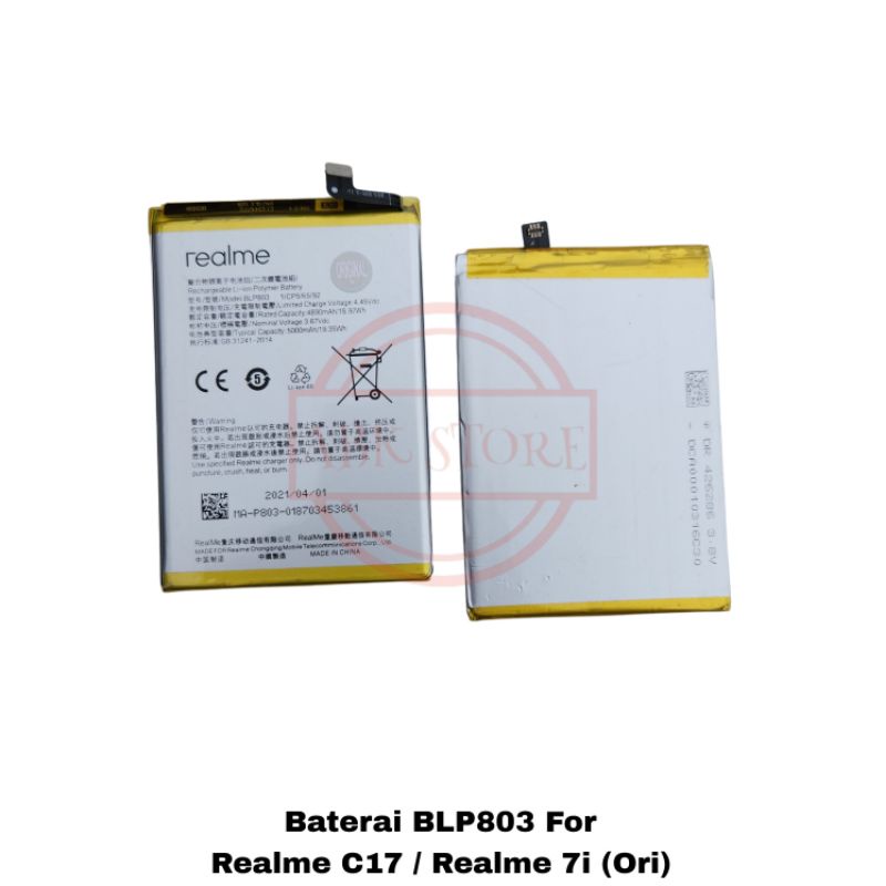 BATERAI BATTERY REALME C17 / REALME 7I BLP803 BATRE ORIGINAL