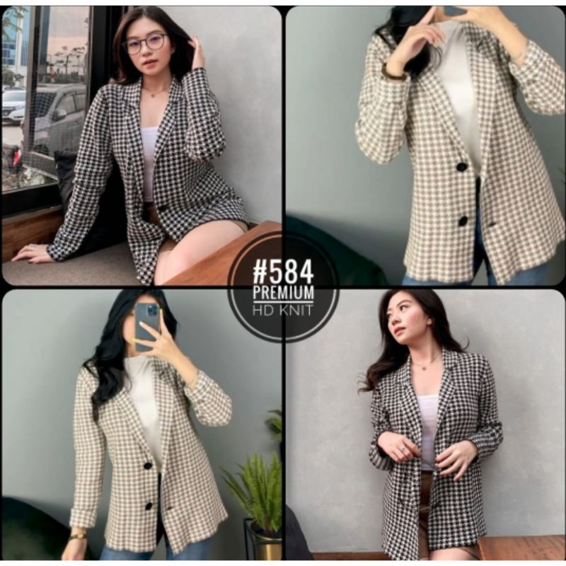 Atasan Wanita - Blazer 2Tone Knit 584