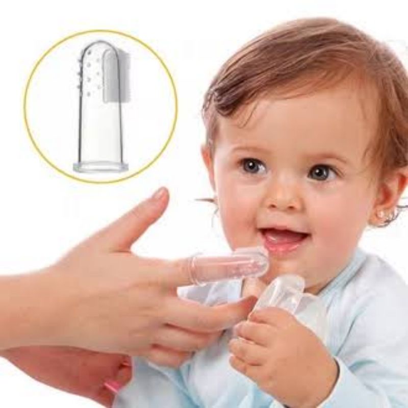 Sikat Gigi Bayi Bahan Silikon Finger Tooth Brush Sikat Gigi Jari Bayi