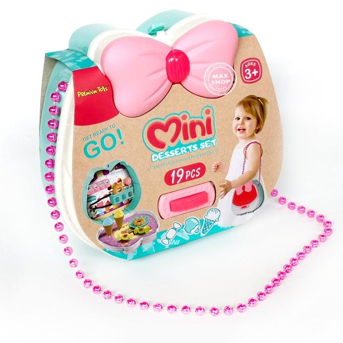 Mainan Edukasi Anak Tas Koper Lucu Mini Es Krim Dessert Set 19pcs