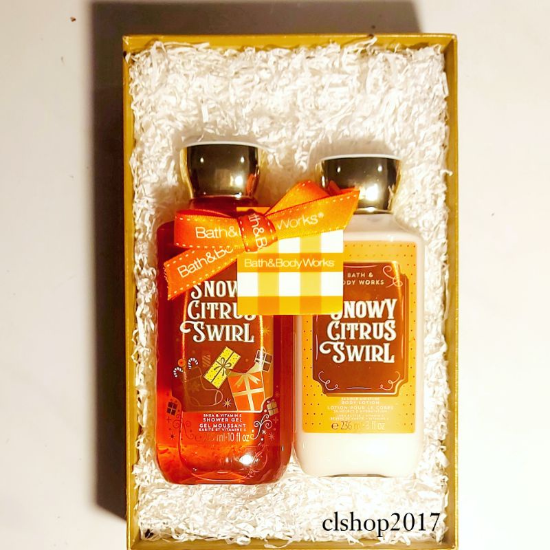 BBW SNOWY CITRUS SWIRL GIFT SET PAKET BATH &amp; BODY WORKS