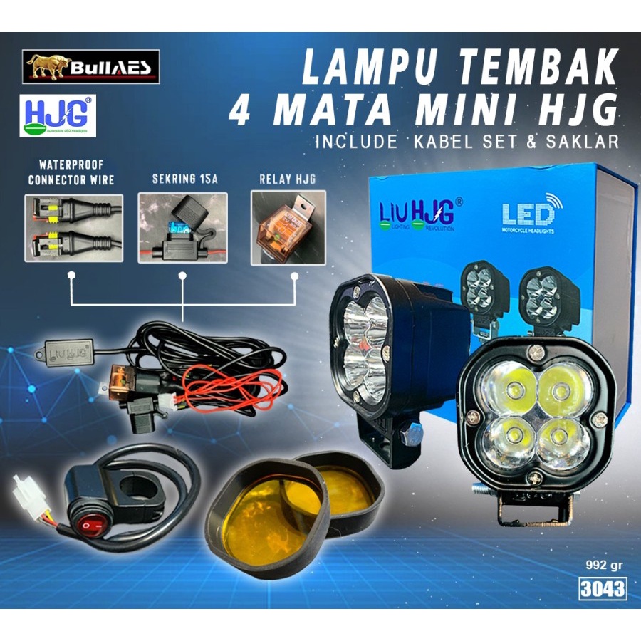 Lampu Tembak GR 4 Mata Mini HJG