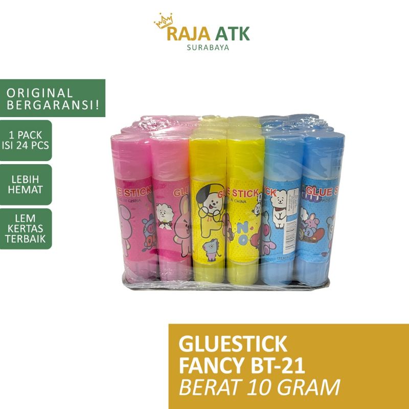 

Termurah Glue Stick Fancy BT-21 10g - Lem Glue Kertas Stick Stik Roll Cair (1 pcs)