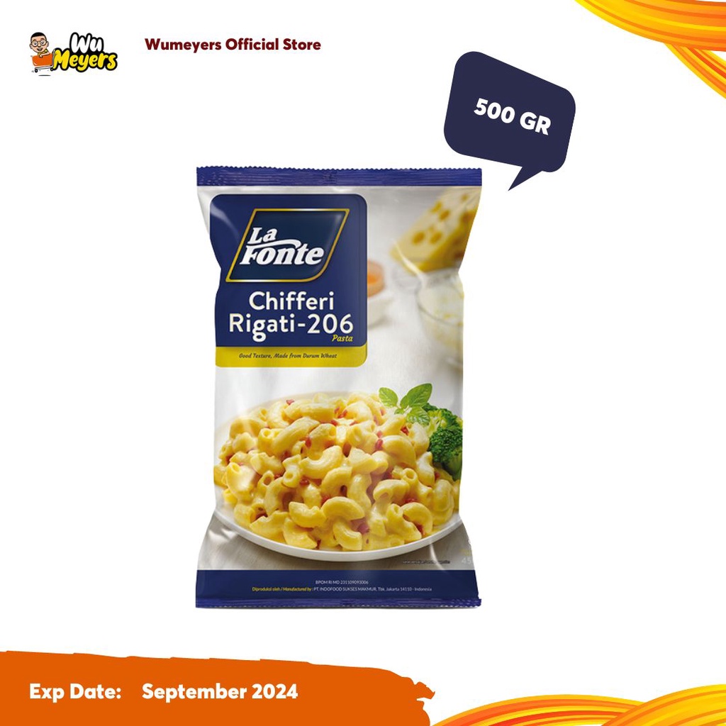 

La Fonte Pasta Chiferi Rigati No 206 500gr