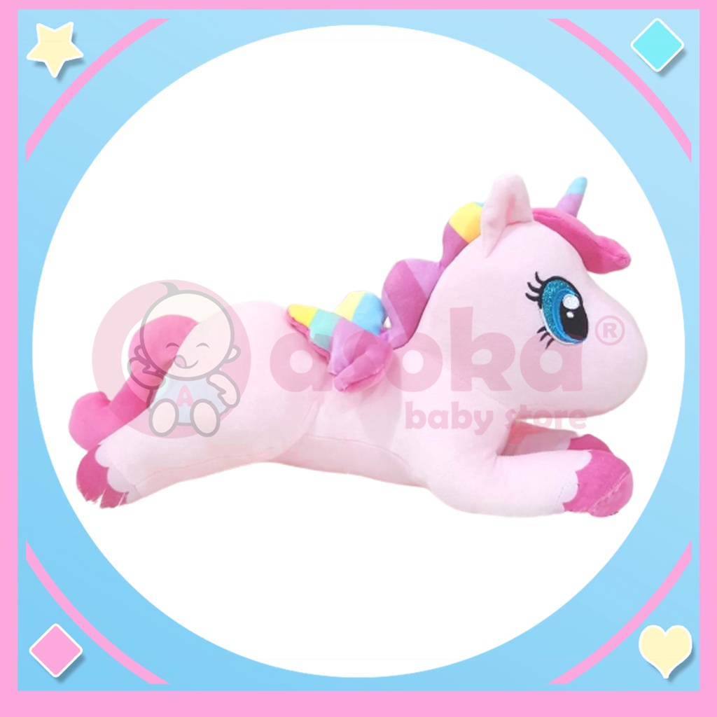 Boneka Laying Unicorn Clusie UK 14 - Mainan Boneka ASOKA