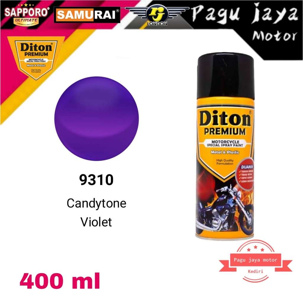 DITON PREMIUM 9310 CANDYTONE VIOLET CANDY TONE 400ml CAT SEMPROT SPRAY PAINT PILOX PILOK