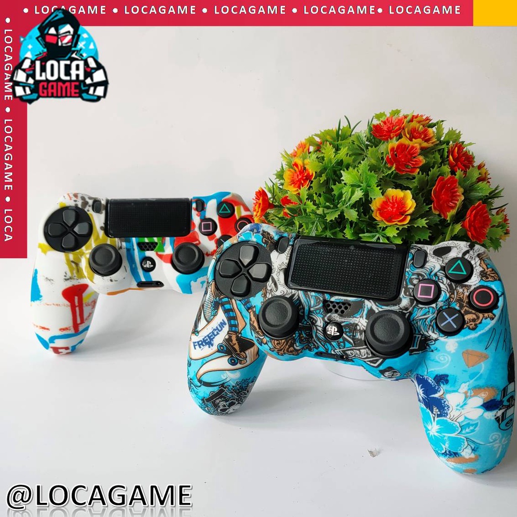 SILICON PELINDUNG STIK PS3 DAN PS4 MOTIF GRAFFITI