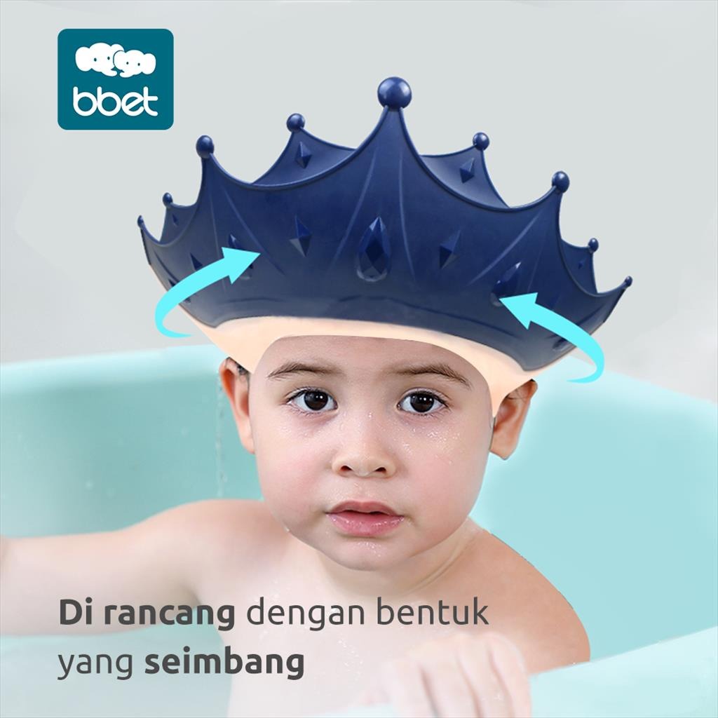 BBET Crown Shower Cap Baby | Topi Pelindung Keramas Bayi Anak