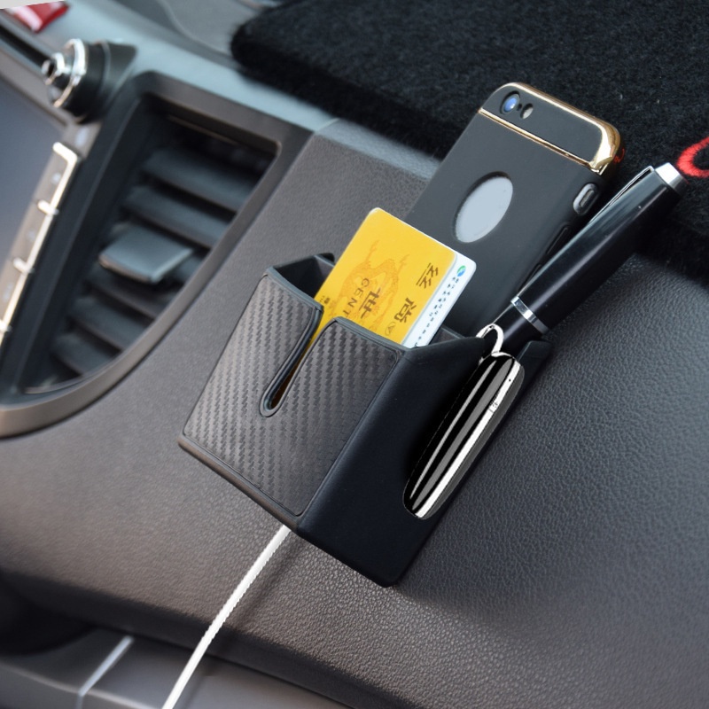 Double Row Phone Holder Tempat Penyimpanan Organizer HP Kartu Pada Mobil 2 Baris