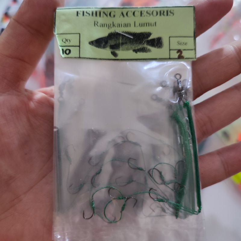 Rangkaian kail pancing lumut no 1-10