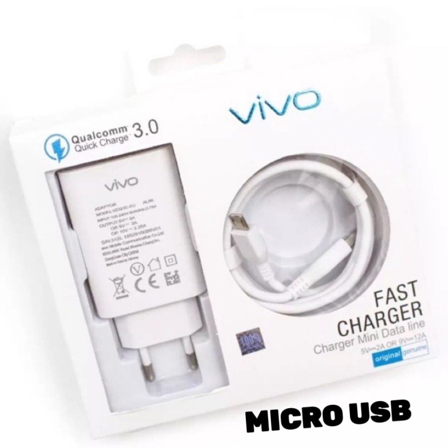 Charger Vivo Qualcomm Z1 Pro S1 Y19 Dual engine Fast Charging Original Micro Casan Usb