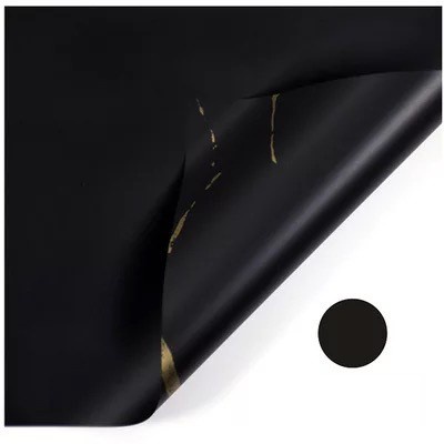 AGG-290 Wrapping Paper Motif Marble / Cellophane Marble Gold / Kertas Buket Bunga