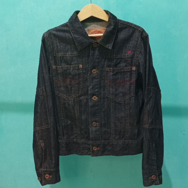 TRUCKER JACKET DENIM WHO AU ORIGINAL SECOND KANTONG 2 DEPAN LANGKAH