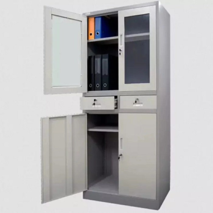 

] Lemari Arsip Besi Filing Cabinet 4 Pintu 2 Laci