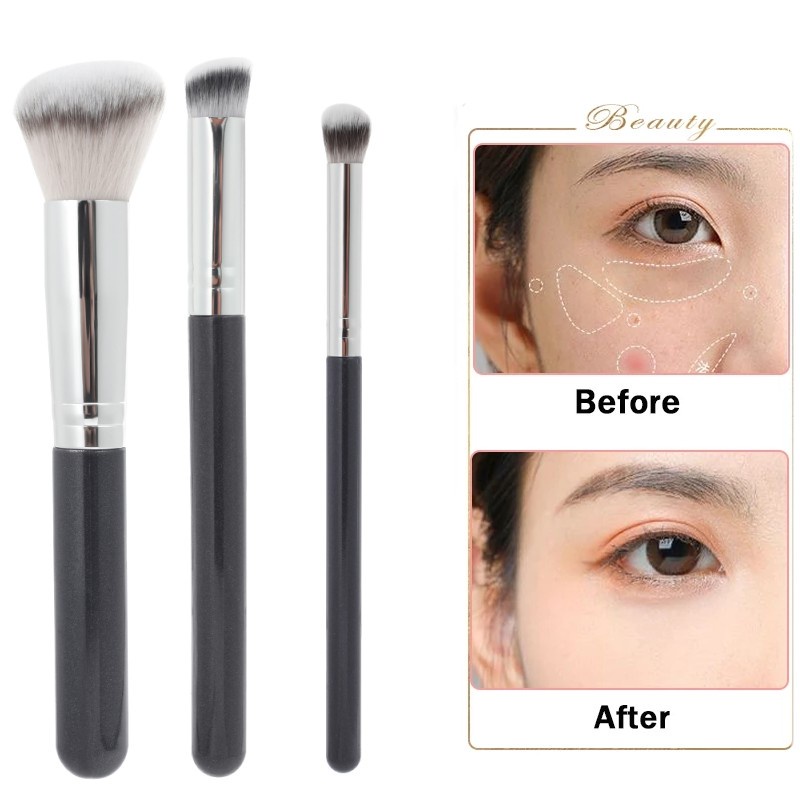 Concealer Wajah Titik Tekanan Makeup Brush Profesional Perempuan Alat Kecantikan Dan Makeup Serat Basah Dan Kering Lembut Rambut Foundation Make Up Bedak Blusher Mixed Brush