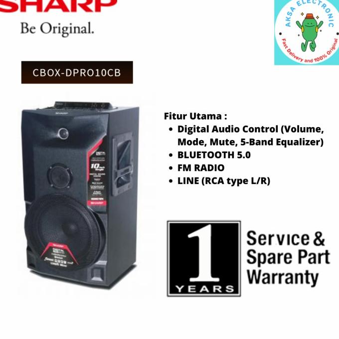 Sharp Cbox-Dpro10Cb Speaker Aktif Karaoke Storcadenza