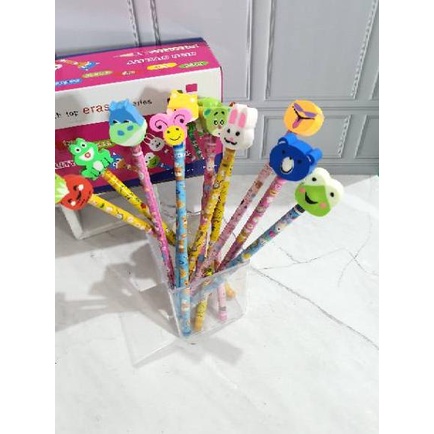 

Seller⁂ Pensil penghapus SUPER (1box=24set)/pensil unik/pensil stip/pensil hapusan Z82 ✯