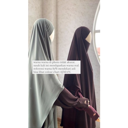 Malikah Abaya/Khimar Ajman #ori Malikah