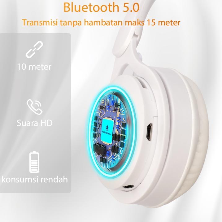 Siap Kirim TACOO Bluetooth Headset/Headset Gaming Foldable Mini Portable /Wireless HiFi Stereo Bass 