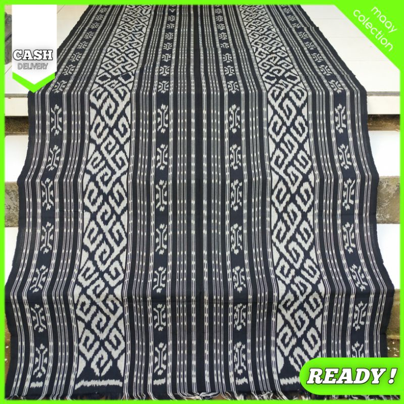 READY STOK - Kain Tenun etnik  jepara halusan warna hitam abu2