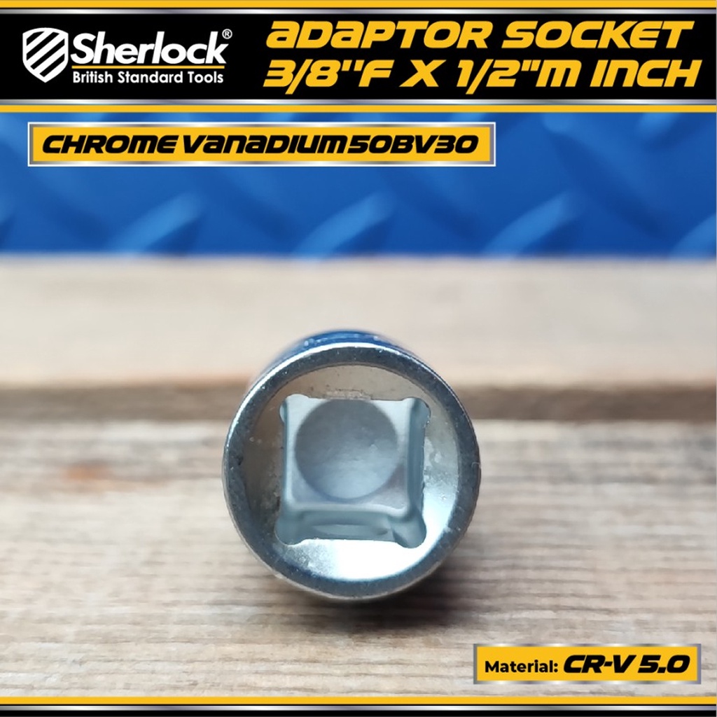 Adaptor Socket 3/8&quot; F x 1/2&quot; M inch Sherlock Sambungan Konversi Socket