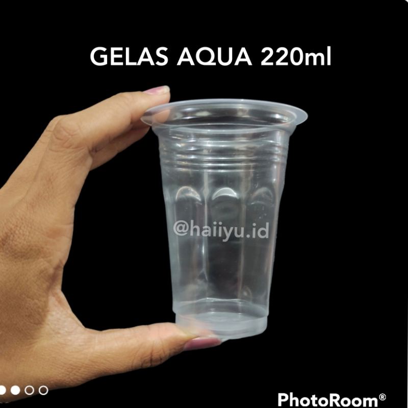 Gelas Plastik 220ml gelas kopi kecil bening 8oz 7,5oz